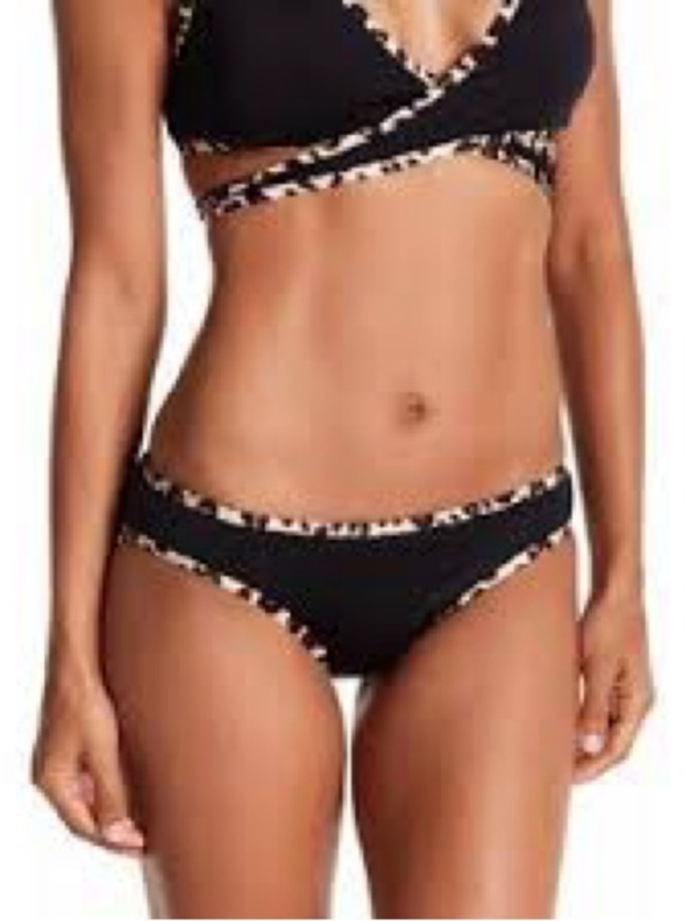 Laundry by Design LYSS8559 Luxe Leopard Trim Bikini Set NWT Size Small